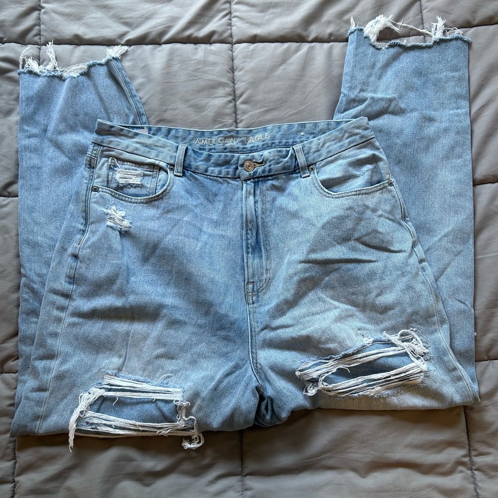 American Eagle Distressed Mom Jeans